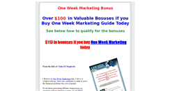 Desktop Screenshot of one-week-marketing.dosclub.com