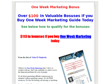 Tablet Screenshot of one-week-marketing.dosclub.com